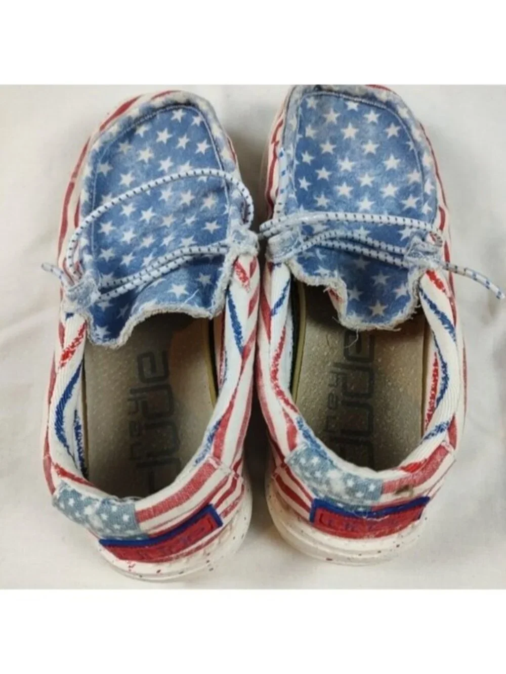 Hey Dude Wally Youth Stars n Stripes Shoes K12 - Picture 7 of 9